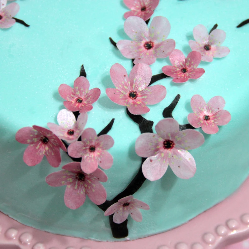 1 Leht/Set Plum Blossom Söödav Vahvel Paber for Kids Sünnipäeva Kook Kaunistamiseks kook dekoreerimiseks vahendid festival osaline pakkumine 1