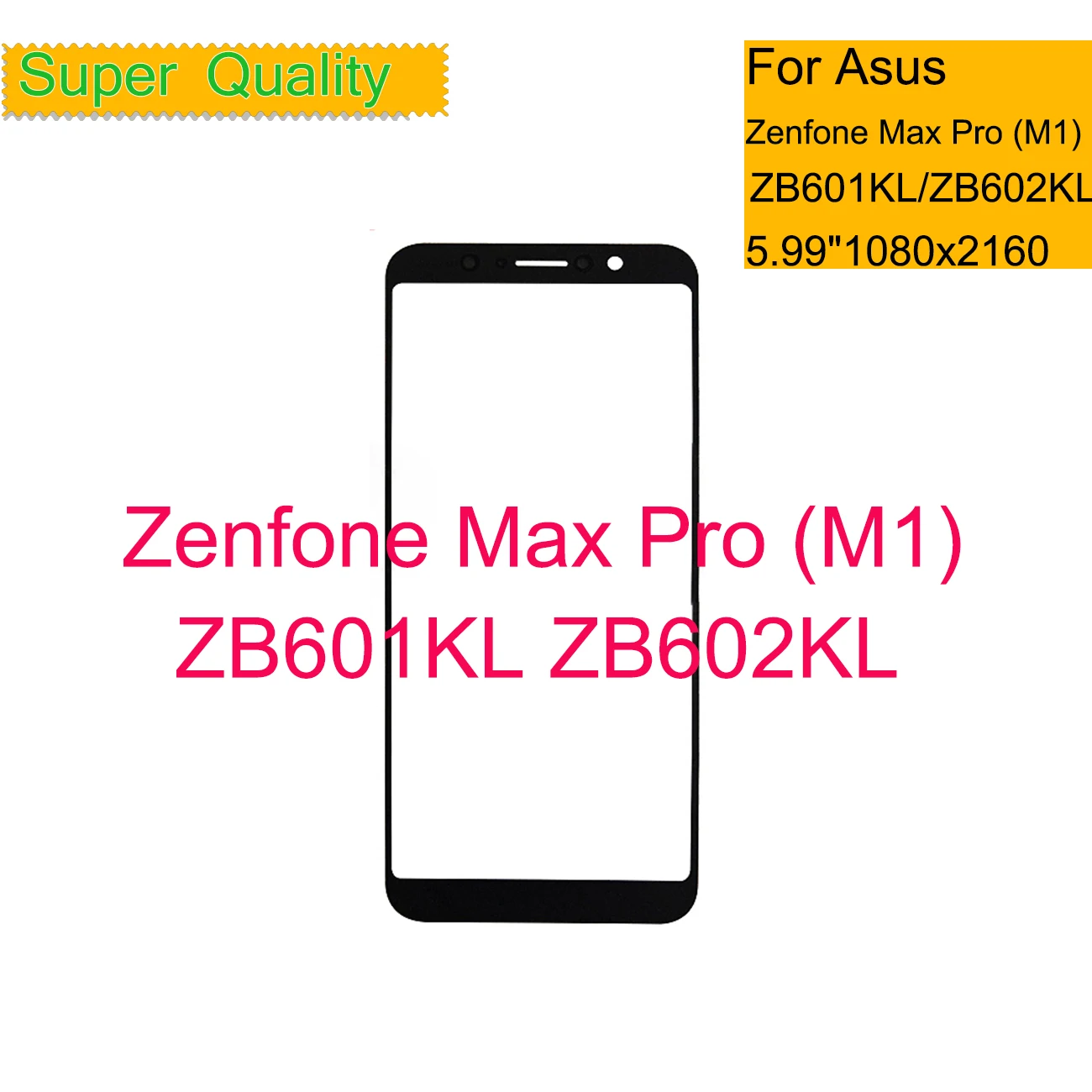 10tk/Palju Asus Zenfone Max Pro (M1) ZB601KL ZB602K ZB602KL X00TD Puutetundlik Paneel Välimiste LCD Klaas OCA Liimi 0