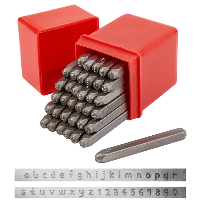 36 Tk Täht ja Number Metal Stamp Set Tähestik A-Z ja Number 0-9 Raud Väiksed Templid Punch Vajutage Vahend Puidu