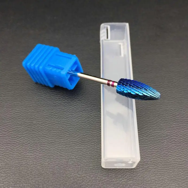 6 Tüüp Sinine Volframkarbiid Burrs Nano Lakk Küünte Drill Bit Metallist Bits Maniküür Naelte Tarvikud Küünte Lõikur Vahendid 2