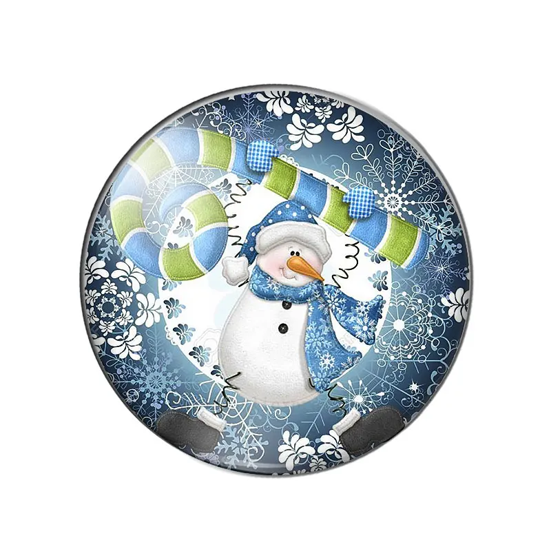 Cartoon Armas Snowman Patterns0/12/14/16/18/20/25mm Käsitöö Foto Klaas Cabochons Muster Kupli Ehted Tegemise Tarvikud 5