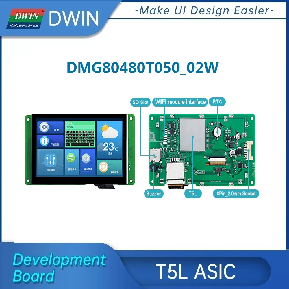 DWIN Arduino Mega 2560 LCD Moodul 5.0 Tolline 800*480 Resolutsioon HMI Smart Display Panel DMG80480T050_02W 2