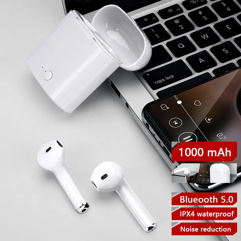 i7S Bluetooth Kõrvaklapid Muusika Kõrvaklapid Kõrvaklapid Sport, Traadita Bluetooth-Peakomplekti Tasuta Kohaletoimetamine Earbuds Koos Laadimise Kasti
