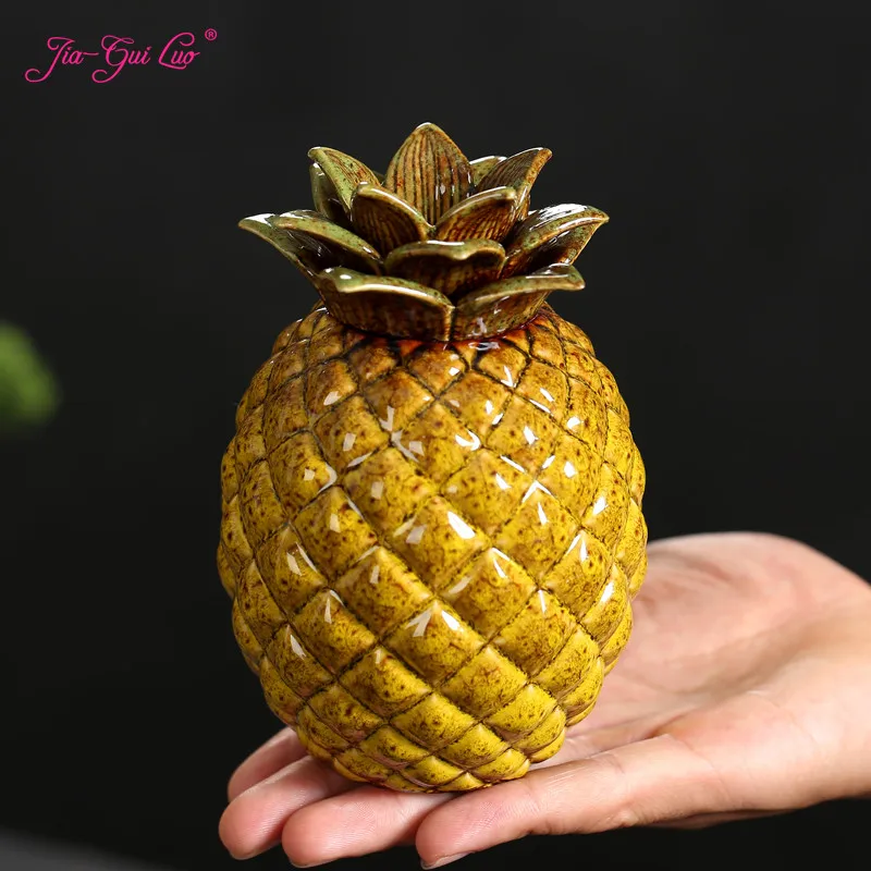 JIA-GUI LUO Loominguline ananassi tee purki keraamiline hermeetilised konserveeritud tee purki Pu ' er tee pakendite kasti tee kast D067