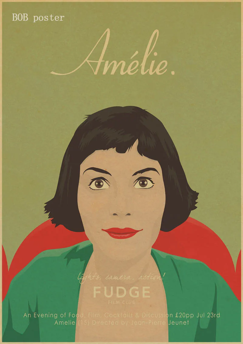 Klassikaline film/film plakat Amelie/leon Pulp Fiction/ plakat retro jõupaber vintage Plakat seina kleebis 4