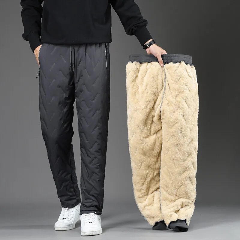 Meeste -, Naiste-Pluss Suurus Püksid L-7XL Fleeced Tracksuit Püksid Meestele, Paksenenud, sealsamas kohas, Sirge Jalg Väljas Veekindel Püksid