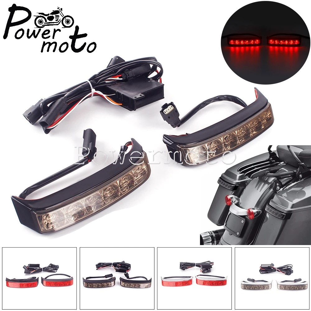 Mootorratta LED-Stop suunatuled Saddlebag Taillight For Motorcycle Touring Road King Road Electra Street Glide CVO Ultra Limited