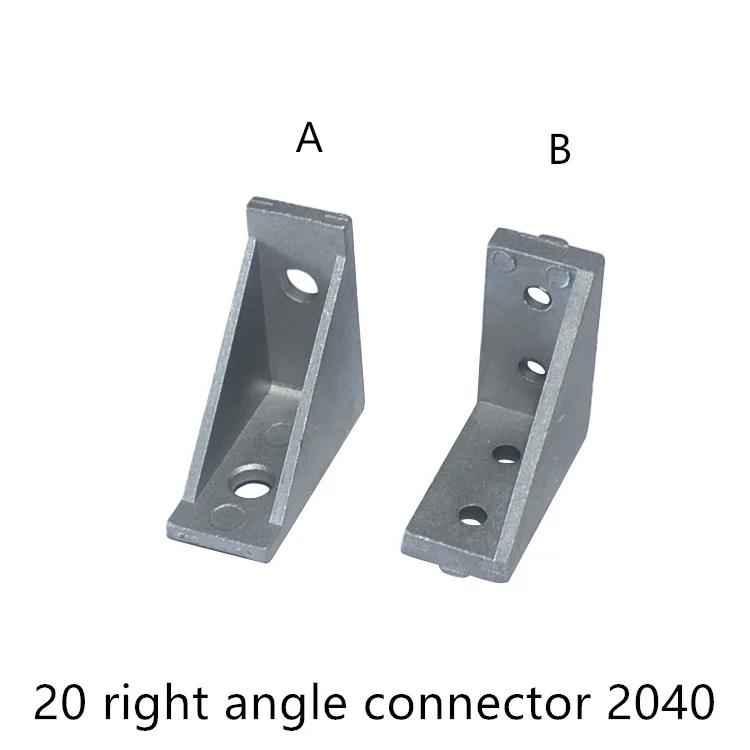 Nurk parem nurk ühendus 90 kraadi 2040 bracket ELI 20 alumiiniumprofiilist ava 5mm, 6mm 0
