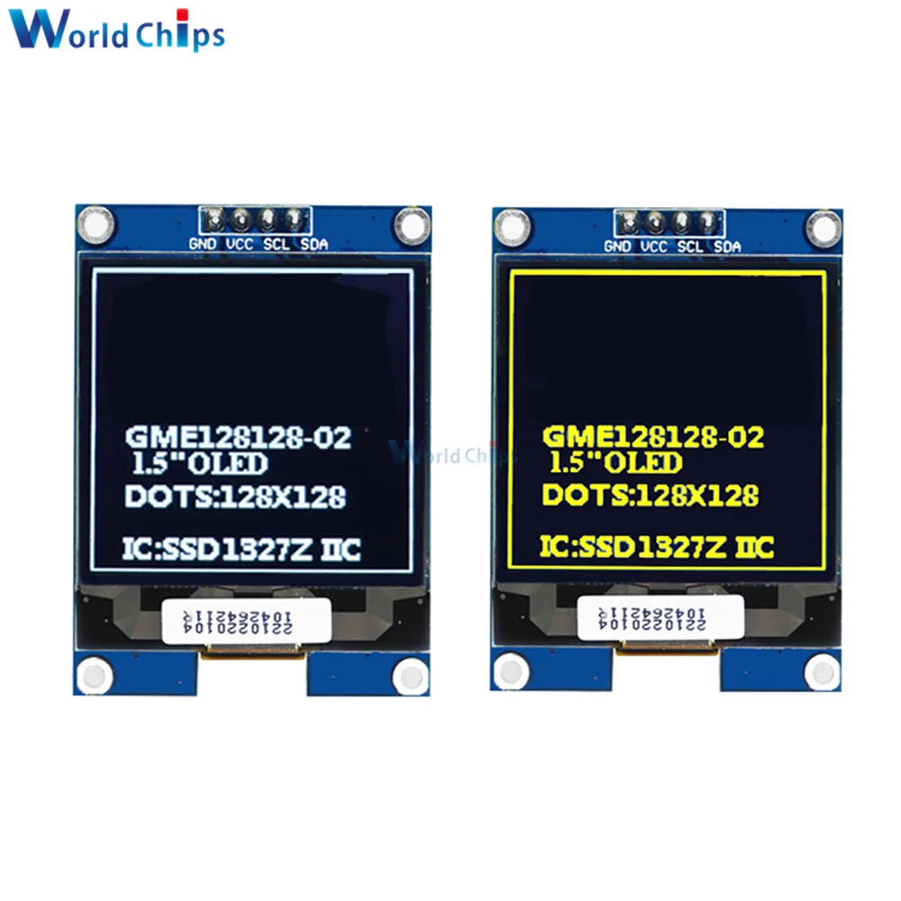 On 1,5-Tolline OLED Ekraan Moodul 128 × 128 SSD1327Z Juhi I2C IIC Liides Vaarika Pi STM32 Arduino Jaoks