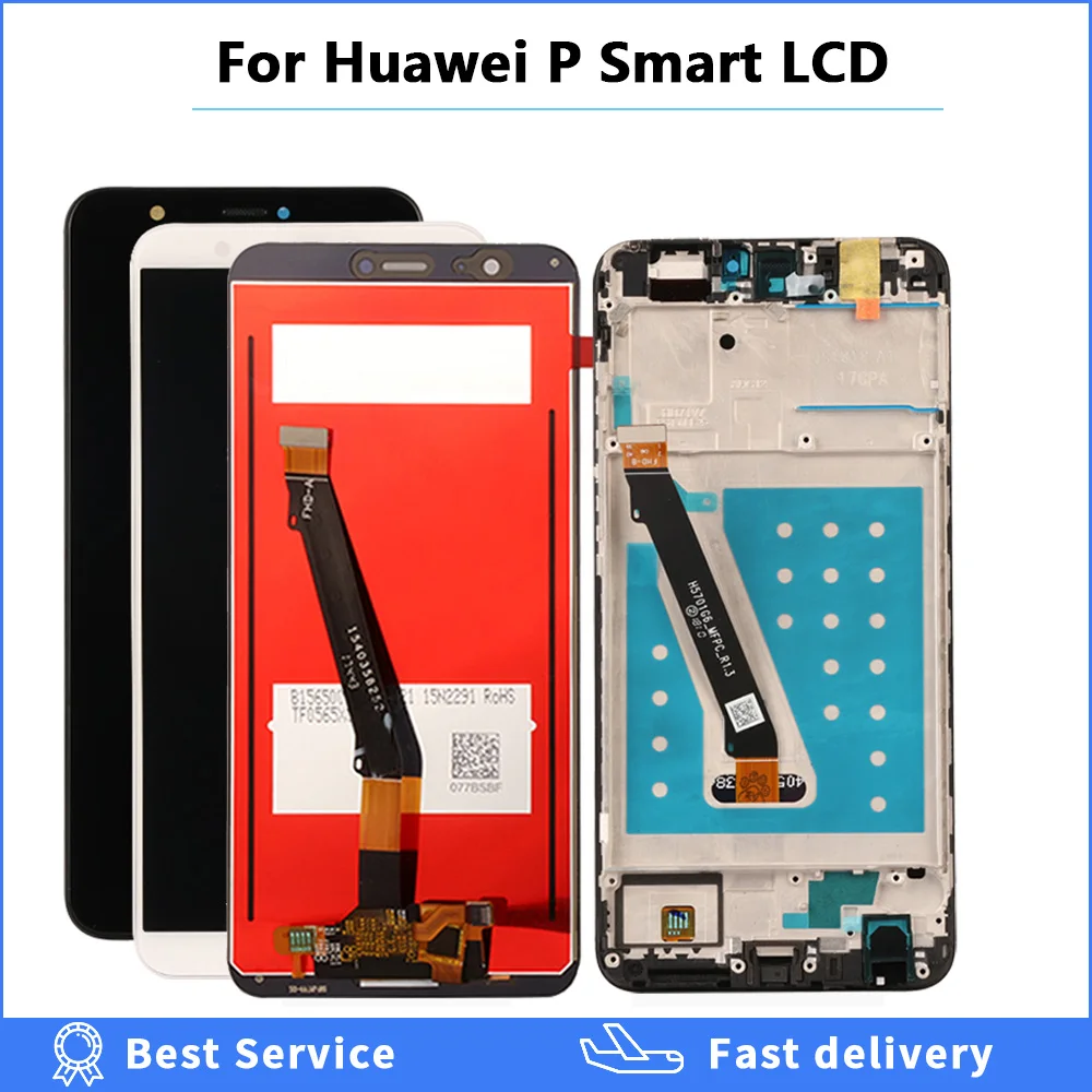 Parima kvaliteediga Ekraan Huawei P Smart Touch LCD Ekraan Digitizer Assamblee Huawei P Smart LCD With Frame JOONIS LX1 L21 L22 lcd