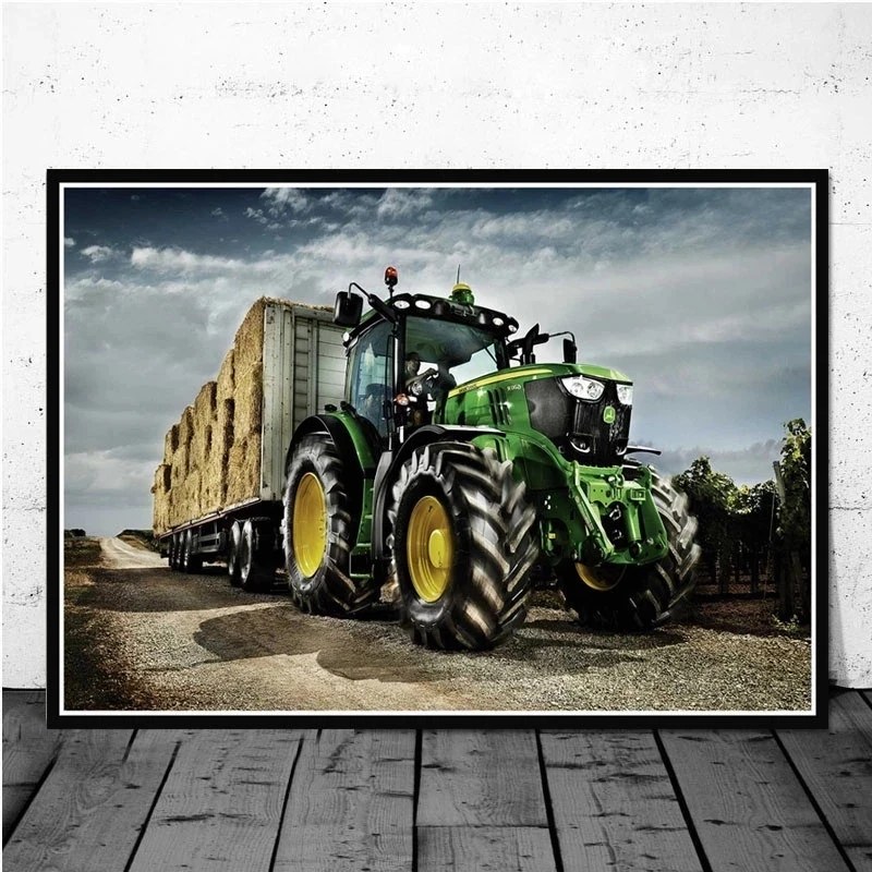 Plakat Pildid Kuum Masin Traktori Talu Tööstus-Kaasaegse Filmi Õli, Lõuend Seina Maali Kunst Pildid Home Decor quadro plakat