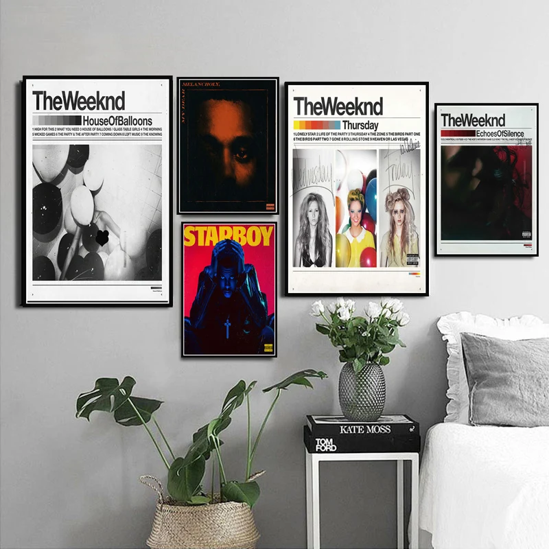 Plakat Prindib The Weeknd StarBoy R&B House Õhupallid Rap-Muusika Albumi Õlimaal Lõuendil Seina Art Pilte Elutuba Home Decor