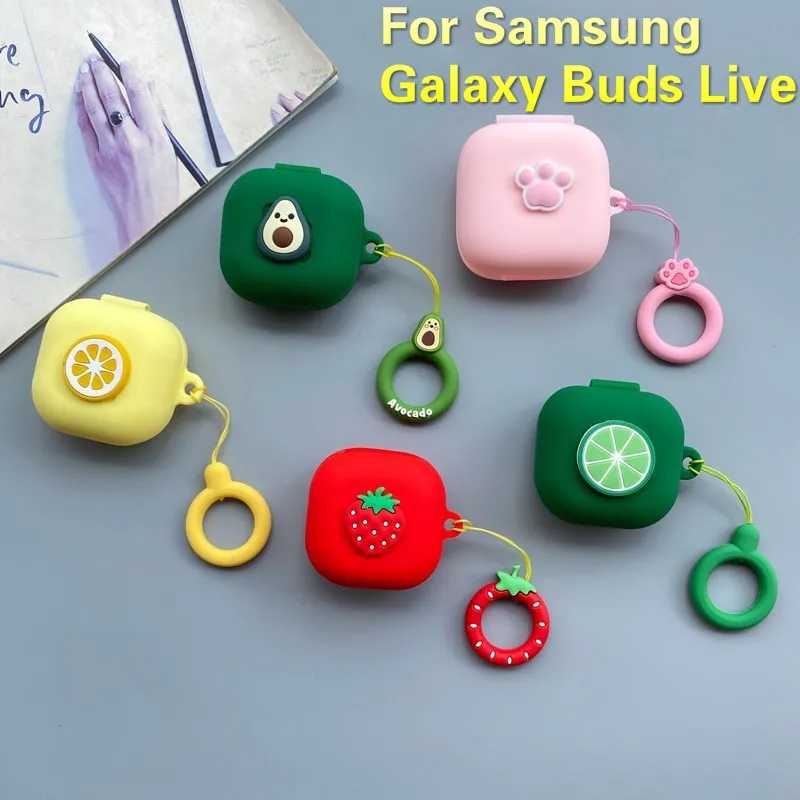 Silikoon Protective Case For Samsung Galaxy Pungad Live Traadita Kõrvaklapid Puu-Kate Kõrvaklapid Kaitsev Ümbris Kõrvaklapid Tarvikud