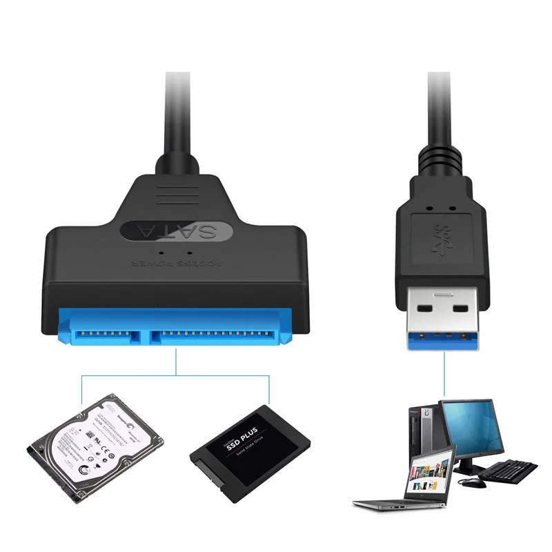 USB 3.0 To Sata Adapter Converter Kaabel 22pin SataIII, Et USB3,0 Adapterid 2.5
