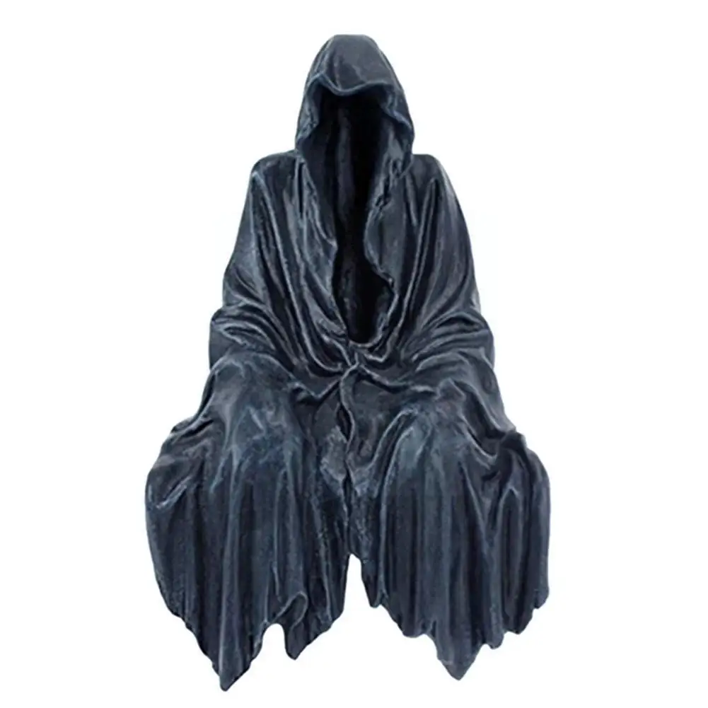 Uus Koristaja Istub Õudus Halloween Kuju Vaik Must Tuba Skulptuur Naudib Decor Ornament Gooti Desktop Koju 2022 Hallo O3a4