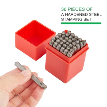 36 Tk Täht ja Number Metal Stamp Set Tähestik A-Z ja Number 0-9 Raud Väiksed Templid Punch Vajutage Vahend Puidu 1