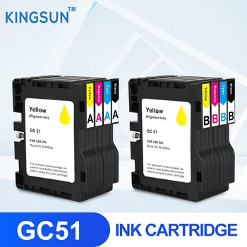Uus GC51 Ühilduv tindikassett GC51 RICOH SG3210DNW Printeriga, Millel on Kiip ja Pigment Ink 4color A ja B