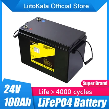 LiitoKala 24V 100Ah LCD lifepo4 aku, Akud 8S 29.2 V RV Laagris Golf Cart Off-Road Off-grid Päikese-Tuule 0