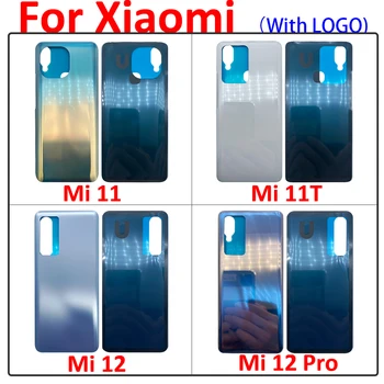 UUTE Tagasi Klaasist Kaas Xiaomi Mi 11T / Mi 11 / 12 Mi Pro Aku Kaane Taga Korpus Ukse Klaas Paneel Juhul Liimiga