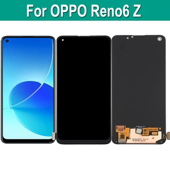 Algne Jaoks OPPO Reno6 Z CPH2237 LCD Ekraan Puutetundlik Asendamine Digitizer Assamblee Reno6Z Reno 6 Z LCD Osad