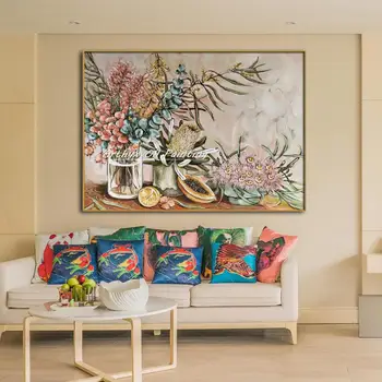 Arthyx Käsitsi Maalitud Natüürmort Lillede Õlimaal Lõuendil Suured Seina Art Pilt Kaasaegse Kodu Kaunistamiseks Elutuba 1