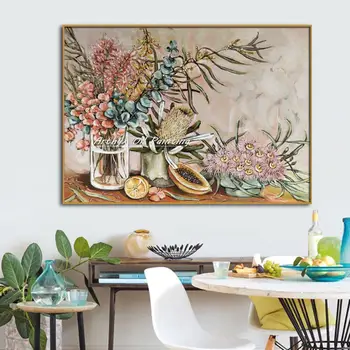 Arthyx Käsitsi Maalitud Natüürmort Lillede Õlimaal Lõuendil Suured Seina Art Pilt Kaasaegse Kodu Kaunistamiseks Elutuba 3