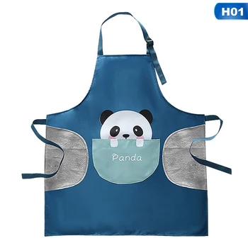 Veekindel Põlle Köögis Toiduvalmistamis-Ja nõudepesija Multikas Loomade Panda Trükkimine, Õli-tõend, Suur Tasku Majapidamistööd Põll