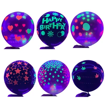 10-20pcs erinevate Päevavalgus Ballon Sünnipäevaks Õhupalli Kuma pimedas Neoon Hõõguv Pool Supplie Blacklight Valguse Vaja UV