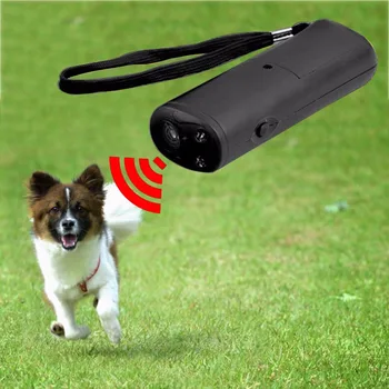 3 in 1 Anti Haukumine Lõpetada Koor Koera Koolitus LED Ultraheli Anti Koor Barking Dog Training Repeller Kontrolli Treener Seade