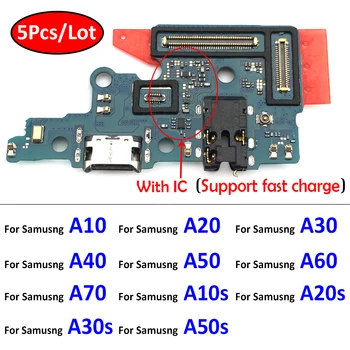 5tk Samsung A10 A20 A30 A40 A50 A60 A70 A80 A10s A20s A30s A21s A01 A11 A51 Laadimine USB Connector Port Dokk Flex Kaabel