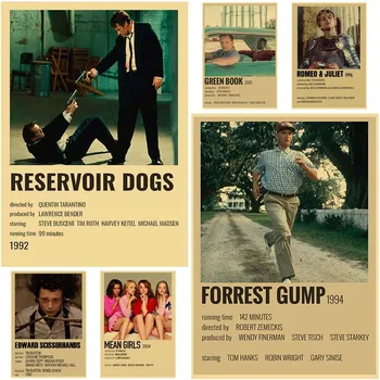 Retro Jõupaber, Klassikaline, Filmi Plakatid HD Prindi Reservoir Dogs/Ilusad Poisid Plakat Esteetiline Seina Art Decor Kodus Baar Maali