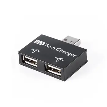 USB2.0 Mees Twin Laadija Dual 2-Port USB-Jaoturi Hub Adapter Converter Laadimine USB Juhe Pistik SÜLEARVUTI Tarvikud