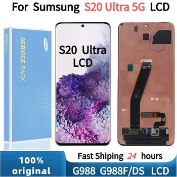Algne AMOLED Samsung Galaxy S20 ultra Lcd G988/988F Ekraan Puutetundlik Digitizer Assamblee Samsung S20u Parandus Osad