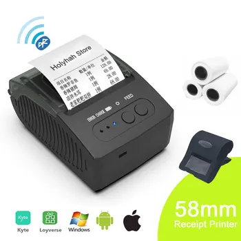 Uus Kvaliteetne 58mm Mini Wireless Bluetooth Saamist Printer Mobiilne Telefon Android POS Tasku Arve Tegija Impresora