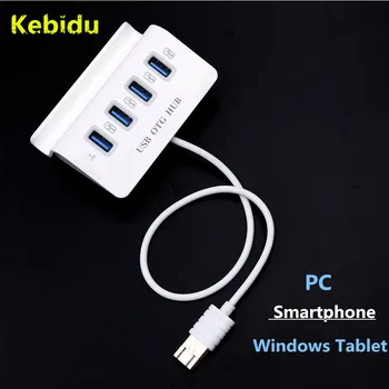 Kebidu 4 Porti, Multi-USB-3. 0 Splitter Micro-USB-Hub kiire OTG Hub Windows Tahvelarvuti, Nutitelefon, ARVUTI, Telefoni Hoidja Uus