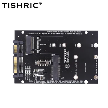 TISHRIC MSATA M. 2 NGFF SSD 2,5 Inch SATA 6.0 gbit / s 2 In 1 Converter Kaardi Adapter Toetab ARVUTI Sülearvuti Msata Sata