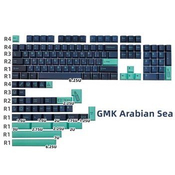 140 Võtmed/set GMK Araabia Mere Keycaps PBT Värvi Subbed Klahvi Caps Kirss Profiili Keycap Jaoks Keychron 65% 75% Anne GH60 GK64 Poker