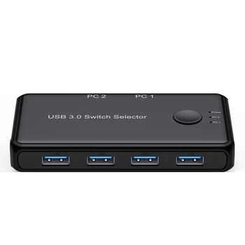 USB3.0 KVM Switch Lüliti 2 4 Sätestatud, Klaviatuur, Printer, Hiir 4 USB Drives Jagamine 2 Arvutid on Toetada Window10 5Gb