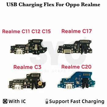 1tk Hea kvaliteediga Laadimine USB Port, Micro Dock Connector Board Flex Kaabel Oppo Realme C11 kuni C20, C25, C12 C15 C17 C21 Osad