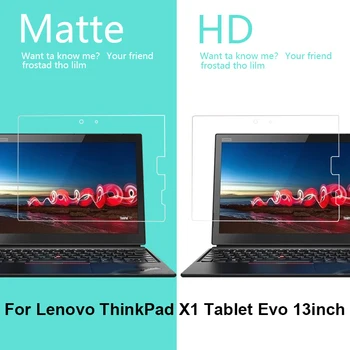 Matt Anti-Fingerprint Film Lenovo Thinkpad X1 Tablett Evo 13in HD Selge Läikiv Kile Ees LCD Screen Protector Film + Riie