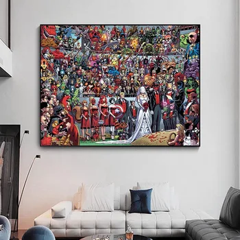 Marvel Avengers Lõuend Print Maali Superkangelane Iseloomu Seina Art Decor Plakat Laste Ruumi Seinamaaling eest Magamistuba Home Decor 0