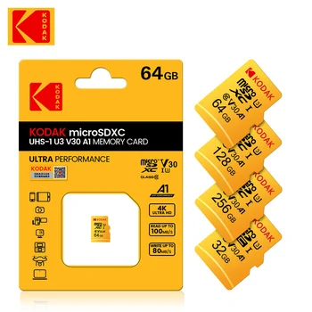 KODAK EVO Plus 128GB Mälu Kaart 256GB U3 4K Micro SD Card 32GB 64GB Microsd SDHC UHS-I-C10-TF-Trans Flash Microsd