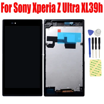 Sony Xperia Z Ultra LCD XL39h XL39 C6833 C6802 C6843 LCD Ekraan Moodul Pantalle Touch Panel Digitizer Anduri Kokkupanek Raam 0