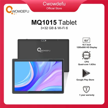CWOWDEFU 10.1 Tolline Tablett Android 11 Qude Core 3GB 32GB Wifi 6 HD IPS 1280x800 Google Play Dual Kaamera Tahvelarvuti Juhul 2022