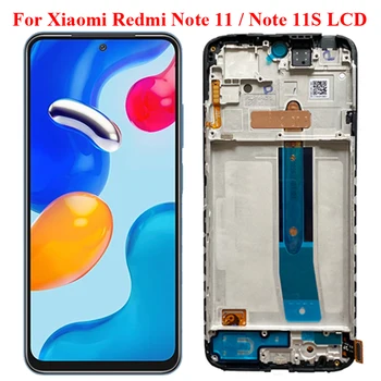 Algne LCD Xiaomi Märkus 11 Märkus 11s Ekraan Puutetundlik Raami Redmi Lisa 11 2201117TG Märkus 11s 2201117SG lCD