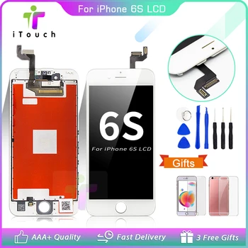 Must/Valge Assamblee LCD Ekraan Digitizer iPhone 6s AAA-Kvaliteediga LCD 3D Puutetundlik Ekraan Ei Surnud Pixel Vahendid