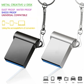 Uue Super Mini Metallist Usb Flash Drive 64GB 8GB 16GB Pen Drive 32GB High Speed Memory Stick U Disk 4GB Pendrive Memoria Usb