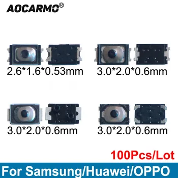 Aocarmo 100tk Power on/Off Nuppu Sees Mahu Sisse-Flex Kaabel Samsung Eest Huawei Jaoks OPPO Jaoks Xiaomi 3x2mm 2.6x1.6mm