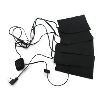 Soojendusega Pad-USB-Elektrilised 5 In 1 Riideid Kütte Pad Talvel Kiudaineid Kütteseade Soojem Vahend Vest Jope Termostaat Tarvikud