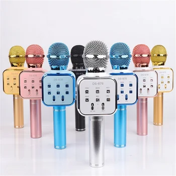 Karaoke Mikrofon DS878 Traadita Bluetooth-Mikrofoni Professiona Kõlar Pihuarvutite Microfone Mängija Laulu Diktofon 0